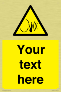 Custom warning sudden loud noise